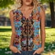 thumbnail image 2 of Mujeres sin mangas Tops verano no posicionado impreso rayas V-cuello capa base blusa casual, Mujeres V-cuello de verano Tops, 2 of 6