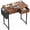 Brown RUST, variant on CONCETTA 32 inch Small Computer Desk with Fabric Drawers & Storage Bag Iron Hook for Bedroom, White