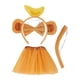 thumbnail image 3 of Lindo Pequeño Mono Orejas Diadema Cola Tutú Pajarita Conjunto Para Halloween Año Nuevo Plátano Marrón Claro, 3 of 8
