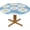 Daisy Floral, variant on Round Tablecloth 4th of July Patriotic Balloons Fitted Elastic Waterproof Wipeable Table Cloth Cover Decorations Table Pad Cover for lndoor Outdoor-48 (Round)