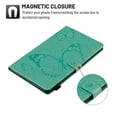 thumbnail image 3 of Dteck Folio Case for Samsung Galaxy Tab S6 Lite 10.4-inch 2020 SM-P610 P615, Embossed Butterfly PU Leather Folio Stand Case with Card Holders Cover, Green Butterfly, 3 of 6