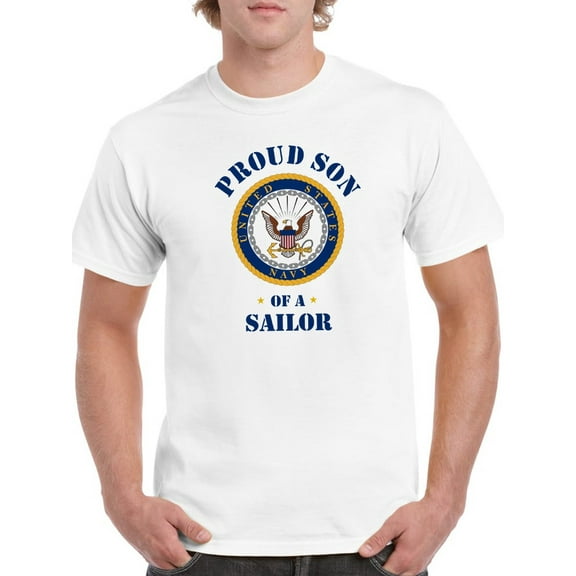 Proud Son Of A Sailor T-Shirt Men -Navy Designs, Male x-Large