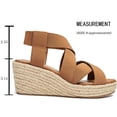 thumbnail image 3 of Sandalias Luoika con plataforma y cuña ancha y correa en el tobillo, color marrón, para mujer, 3 of 9