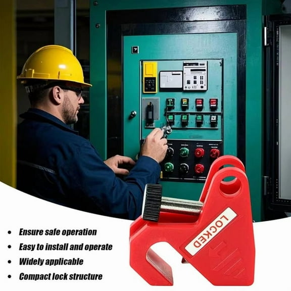 Breaker Lock Circuit Breaker Safety Lock Home Distribution Box Lockout Isolation Device for Factory Safety Locking Tool