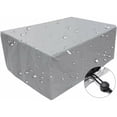 thumbnail image 1 of Funda para muebles de jardín, impermeable, resistente al viento, a los rayos UV, rectangular, tela Oxford 210D, color plateado, 220 x 220 x 85 cm, 1 of 5