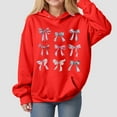 thumbnail image 2 of Emitonse Back to School Shirt Girls Oversized Sweatshirt First Day of School Teen Cute Pullover Tops Hoodies Size for 7-8 Years,Red, 2 of 4