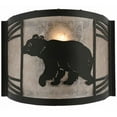 thumbnail image 5 of Meyda Tiffany 157293 Happy Bear 10" Tall Wall Sconce - Black, 5 of 5