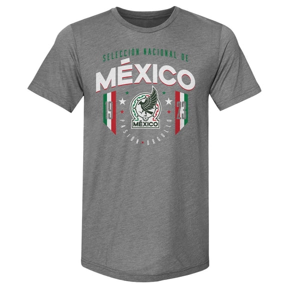 Men's 500 Level Gray Mexico National Team 1923 Premium Tri-Blend T-Shirt
