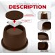 thumbnail image 3 of Bed Risers Utopia Bedding, paquete de 8 unidades, muebles redondos de 7,6 cm, color marrón, 3 of 8