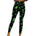 thumbnail image 2 of ALLLIST Womens Sweatpants St Patricks Day Green Yoga Pants Stretch Jogging Pants for Women, 2 of 8