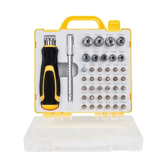 Ratchet Screwdriver Set 42 in 1 Socket Set Screwdriver Bit Set with Ratchet Handles Storage Box Household Repair Kit