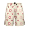 thumbnail image 2 of Men's Pajama Shorts Bottoms with Pockets Soft Lightweight Lounge Sleep Wear Heart and Circle, 2 of 6