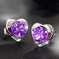 thumbnail image 3 of SEPARQI  925 Sterling Silver Stud Earrings Birth Cubic Zircon Fashion Jewelry For Women, 3 of 5