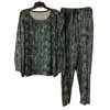 Carole Hochman Textured Feather Soft Semi-Fitted Jersey Lounge Set, Large, Eucalyptus