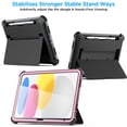 thumbnail image 5 of AICase For Apple iPad 10th Generation Case Shockproof Heavy Duty Rugged Cover Built-in Screen Protector,Purple/Pink, 5 of 11