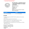 thumbnail image 2 of Rear Brake Rotor - Compatible with 2013 - 2015 Chevy Malibu 2.0L 4-Cylinder Turbocharged 2014, 2 of 2