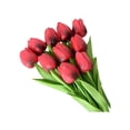 thumbnail image 1 of 10 Pieces PU Plastic Simulation Artificial Flowers Cross-Border Foreign Trade Silk Flowers Wedding Home Decoration Flowers, 1 of 2