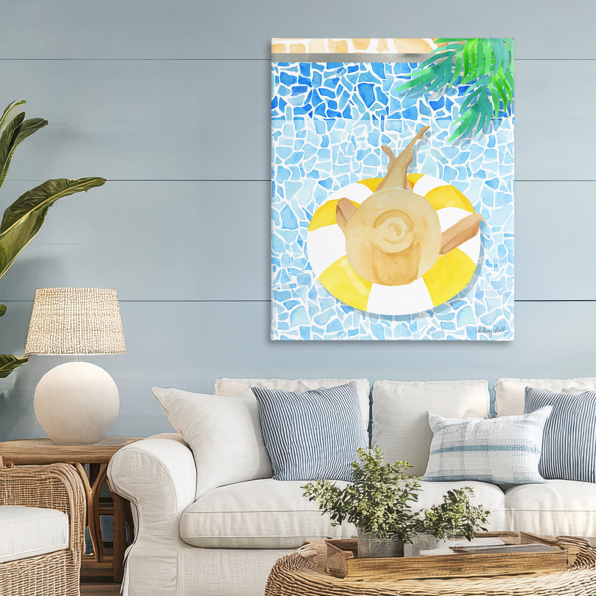 Stupell Industries Summer Poolside Drift Canvas Wall Art, design by Hillary Holt