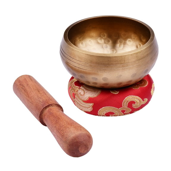 Singing bowl,With Metal Sound Metal Sound Soft Set With Metal Tibetan Set With Meditation Sound Chakra Wooden R Meditation Qisuo Wotao Dsfen 3 Inch & Round Cushion & 1