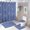 AA-1, variant on Parisian Night with Eiffel Tower Shower Curtain Set Modern Bathroom Decor Mats 4pcs Fabric Bathroom Curtain Slip Floor Rug Toilet Lid