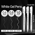 thumbnail image 2 of 9 Pack White Gel Pens - 0.6/0.8/1.0mm Fine/Medium/Bold Tip Opaque White Ink Pen, Archival & Fade-Resistant Gel Pens for Art, Drawing, Sketching, Bullet Journaling on Black Paper, 2 of 7