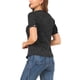 thumbnail image 3 of INSPIRAR CHIC Blusa Vintage para Mujeres con Lunares, Cuello Peter Pan, Mangas Cortas Abullonadas, Talla XXXL, Negra, 3 of 7