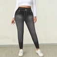 thumbnail image 6 of uublik Pants Leggings for Women High Waisted Jeggings Pants Stretchy Skinny Pants Leggings Denim Pants, Dark Gray, 6 of 6