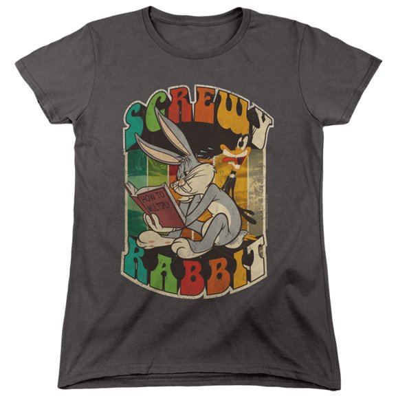Looney Tunes Screwy Rabbit S/S Women's T-Shirt Charcoal