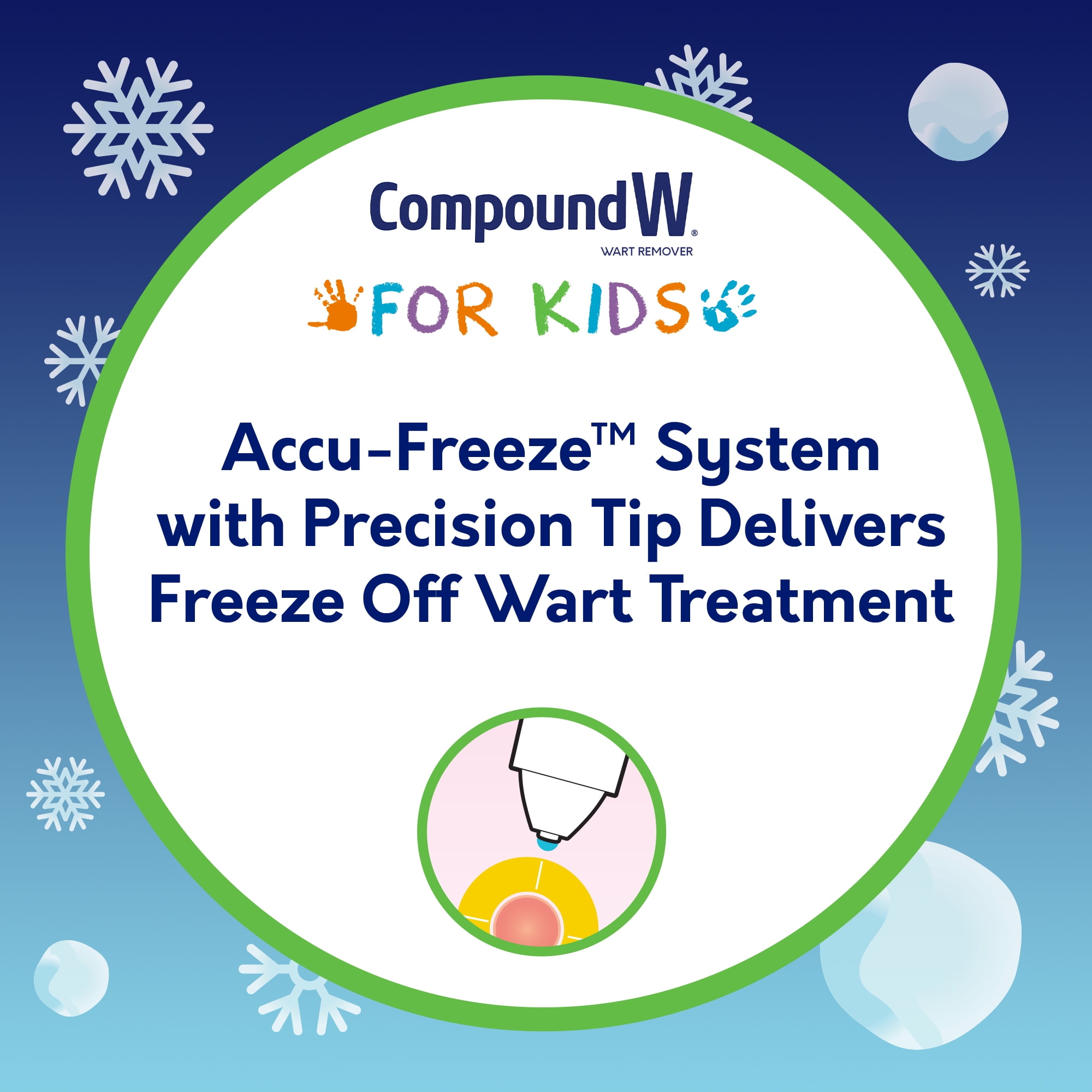 Compound W Freeze Off for Kids Wart Remover, 15 Applications 18 Skin Shield Discs, For Common and Plantar Wart Removal