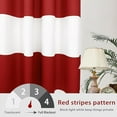 thumbnail image 4 of DriftAway Mia Stripe Room Darkening Grommet Window Curtain 108"L x 52"W Red, 4 of 6