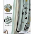 thumbnail image 3 of Sunflower Kitchen Curtains Yellow Floral Stripe Farmhouse Modern Art Cafe Short Curtains for Bathroom Blackout Window Curtain Grommet Small Window Treatment Drapes for Bedroom Living Room 52"x45"x2, 3 of 9