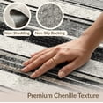 thumbnail image 6 of ODIKA Vintage Distressed Pinstripe Block Border Farmhouse Even Striped Flowing Dynamic Non-Slip Low Profile for Hallway, Study Room, Playroom, 6 of 7