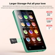 Innioasis 160GB MP3 Player with Bluetooth and WiFi, Music Player 4 MP4 MP3 Player for Kids with Parental Controls (Green White)