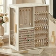 thumbnail image 2 of SONGMICS Caja de Joyas Giratoria 360°, Organizador de Joyas con 7 Cajones, Blanco Nube, 2 of 8