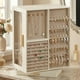 thumbnail image 2 of SONGMICS Caja de Joyas Giratoria 360°, Organizador de Joyas con 7 Cajones, Blanco Nube, 2 of 8