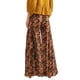 thumbnail image 3 of VISgogo - Pantalones palazzo con cinturón para mujer, pantalones de playa sueltos bohemios de cintura alta con estampado floral/a cuadros/cachemira VISgogo moda, 3 of 4