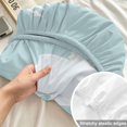 thumbnail image 4 of King Size Fitted Sheet Set - Turquoise Halloween 3 Piece Bedding Sets 16" Deep Pocket Fitted Sheet with 2 Pillowcases, Funny Ghost Cute Cartoon Spooky Brushed Microfiber Hotel Luxury Bed Sheets, 4 of 9