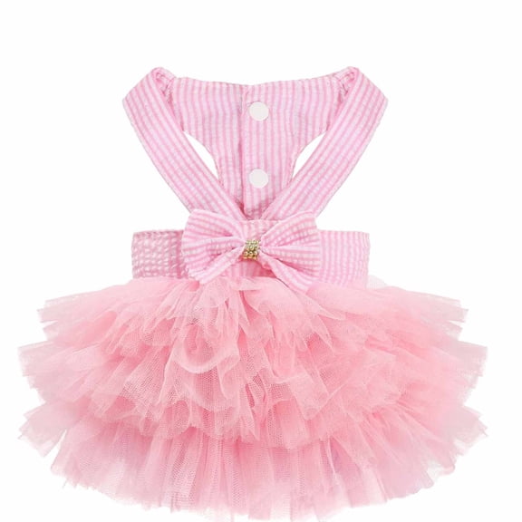 GASTROPOD Xxs Dog Clothes Girl,Female Dog Dresses for Small Dogs Girl,Pink Dog Tutu Dress,Sweet Puppy Princes Skirt,Spring Summer Pet Apparel for Toy Poodle Chihuahua Yorkie