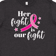 thumbnail image 4 of Inktastic Breast Cancer Awareness Her Fight is our fight Youth T-Shirt, 4 of 5