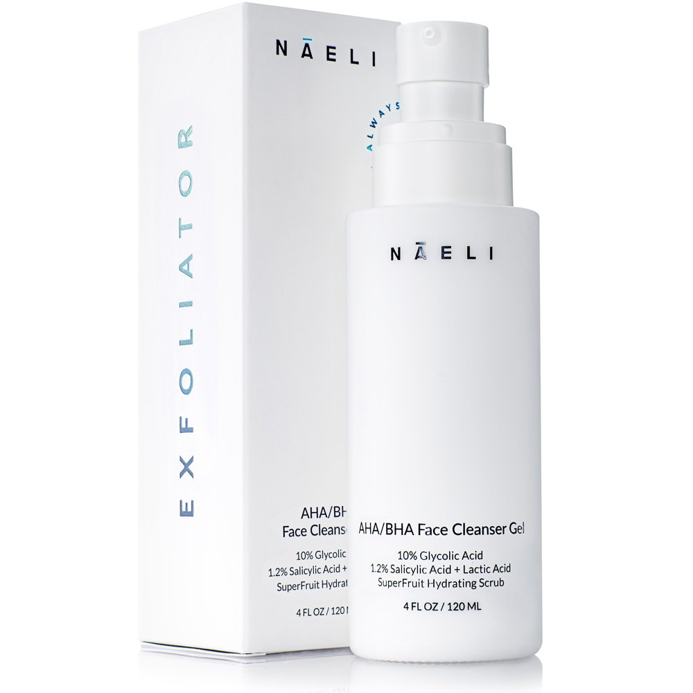 AHA/BHA 10 Glycolic Acid Face Wash Exfoliator Cleanser with Fruit