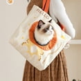 thumbnail image 4 of Portable Cat Carrier Tote Bag, Orange Lion Canvas Pet Shoulder Bag with Peek Hole for Cats Small Dogs, 4 of 4