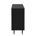 thumbnail image 6 of EUROCO 2 Door Sideboard Cabinet,35" Buffet Cabinet with Storage,Sideboard Storage Cabinet with Adjustable Shelf,Accient Cabinet for Living Room,Kitchen,Black, 6 of 7