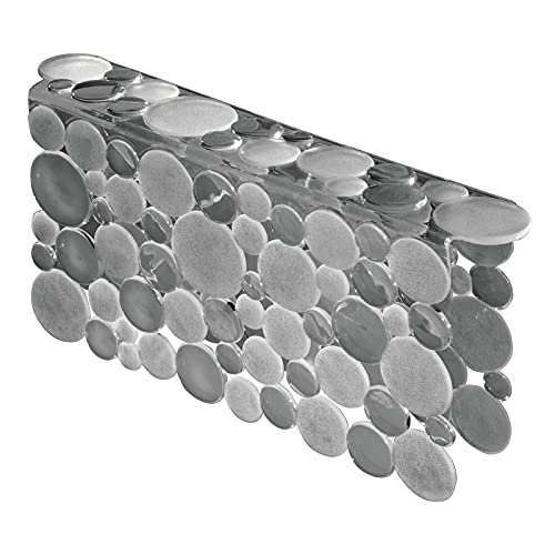 mDesign Decorative Plastic Kitchen Sink Saddle Divided Sink Protector