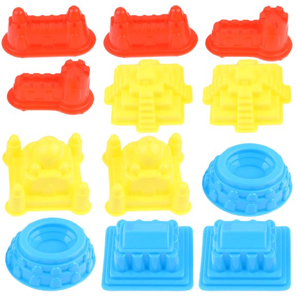 Raindrops 30Pcs Sand Castle Mold Set Portable Plastic Castle Building Mold for Outdoor Fun