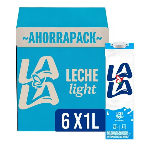 Leche Lala UHT light 6 pack 1 l c/u