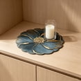 thumbnail image 5 of Placemats,13" Navy Floral Round Table Mats,Non-Slip Heat Resistant & Washable Table Decor Mats for Dining Dinner Holiday Decoration Tabletop Home Kitchen, 5 of 6