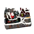 thumbnail image 4 of Casa luminosa navideña, artesanías rústicas, miniatura de resina, casa musical navideña para Papá Noel, 4 of 9
