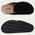 thumbnail image 3 of Zuecos de gamuza de corcho para mujer y hombre, zapatillas con plantilla de corcho, sandalias de playa a la moda para exteriores con soporte para el arco, zapatos para estar por casa sin cordones, 3 of 6