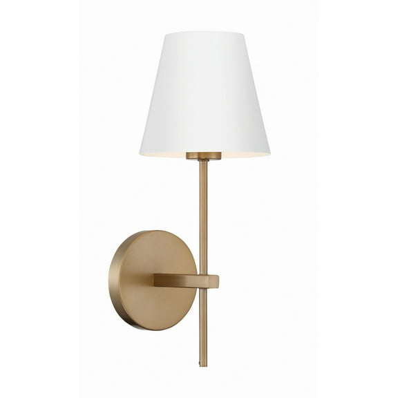 Crystorama Xavier 1 Light Vibrant Gold Wall Mount - 6'' W x 15'' H x 7'' D