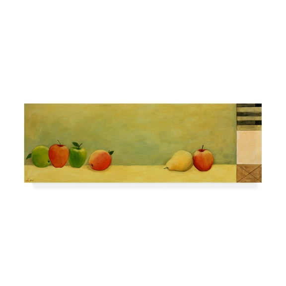Trademark Fine Art 'Pears Apples Green 2' Canvas Art by Pablo Esteban